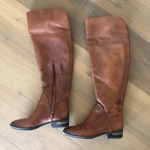 Brown knee high boots